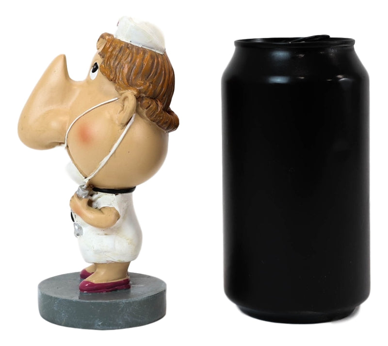 Lady Nurse With Mask Novelty Gift Whimsical Eyeglass Spectacle Holder Statue