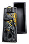 Heraldry Lion Crest Medieval Knight Templar Coffin Casket Jewelry Box Figurine
