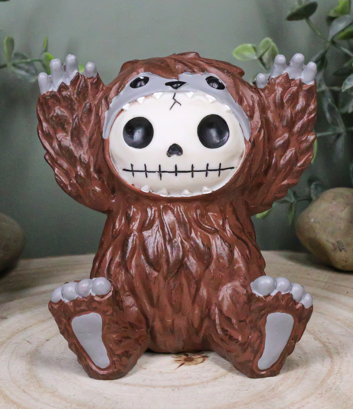 Ebros Larger Furry Bones Man or Ape Bigfoot Skeleton Monster Collectible Figurine 3.5" H Furrybones Mythical Legend Mountain Forest Dweller