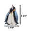 South Pole Family Emperor Penguins Mom and Dad Couple Hug Time Decor Figurine