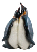 South Pole Family Emperor Penguins Mom and Dad Couple Hug Time Decor Figurine