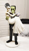 Ebros Day Of The Dead Wedding Skeleton Frankenstein Skull Bride & Groom Figurine