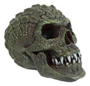 Gator Head Alligator Monster Cranium Skull With Hide Skin Look Decorative Statue