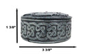Fantasy Round Celtic Dragon Triad With Red Gem Jewelry Box Figurine 3.5"Diameter