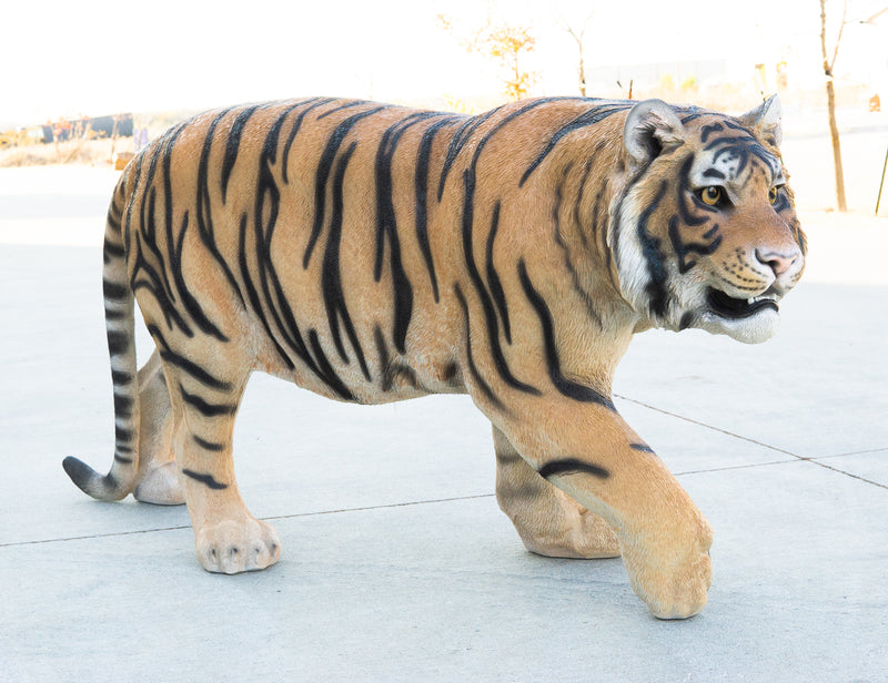 Grand Size 55"Long Majestic Lifelike Jungle Apex Predator Bengal Tiger Statue