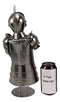 Ebros Gift Medieval Suit of Armor Spartan Mohawk Knight with Sword and Shield Hand Sculpted Steel Metal Wine Bottle Holder Caddy Decor