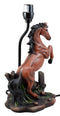 Ebros Rearing Wild Chestnut Horse Stallion Desktop Table Lamp With Shade Home Decor