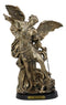 Ebros Large Archangel Saint Michael Slaying Chained Lucifer Statue 12.5" Tall