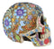 Ebros Colorful Day Of The Dead Floral Sugar Skull Statue Skeleton Head Sculpture