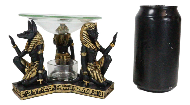 Egyptian Gods Horus Anubis And Pharaoh Candle Heat Oil Tart Scent Burner Decor