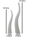 Set of 2 Rustic White African Gazelle Antelope Horns Decorative Vegan Sculptures