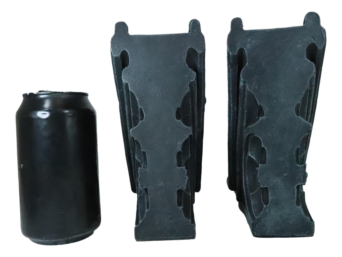 Ebros Gothic Roaring Gargoyles On Rooftop Sculptural Bookends Set 7" High Decor - Ebros Gift