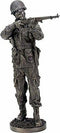 World War II Soldier Taking Aim Figurine Historical Combat Sculpture 13" Height