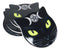 Ebros Wicca Black Cat Face Triple Moon Goddess Cork Backed Ceramic Coasters 4pcs