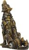 Ebros Denizen Of Twilight Steampunk Wolf Howling Statue 6" Tall Lycan Werewolf