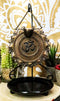 Ebros Buddhism Mandala Ohm Symbol Medallion Disk Backflow Incense Cone Holder Burner