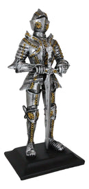 Medieval Swordsman Knight Figurine Suit of Armor Northern Star Coat Of Arms