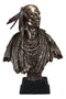 Large Tribal Indian Princess With Eagle Feather Headdress Statue 21 Inches Tall
