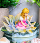 Thumbelina Of Lilies Girl Fairy Sitting On Water Lily Flower In Pond Figurine