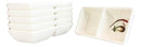 Pack of 6 Melamine Zen Swirl Eggplant 2 Compartments Soy Sauce Condiment Dishes