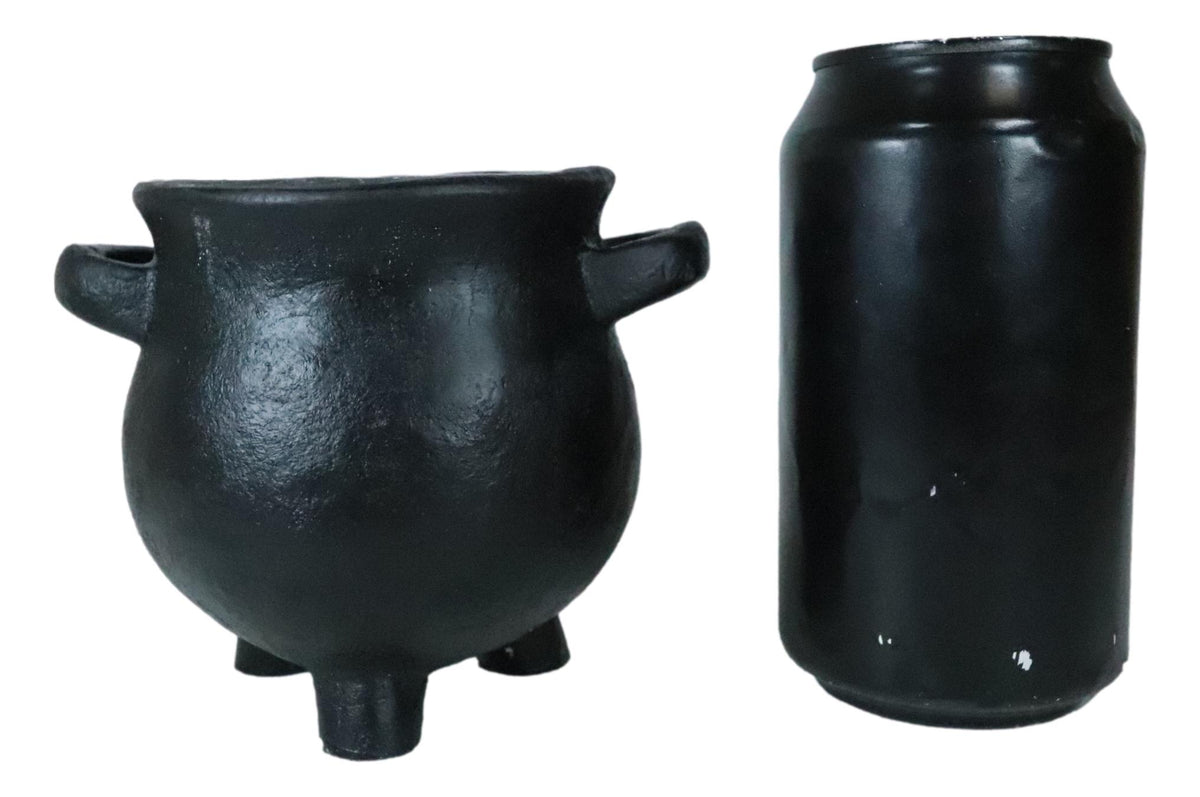 Green Thumb Gardening Black Witchcraft Herbs For Spells Cauldron Planter Pot 5"D