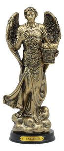 Byzantine Catholic Church Archangel Saint Barachiel Statue 8"H God's Provision