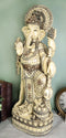 Ebros 21" Tall Hindu Ganesha On Lotus Throne with Percussion Maracas Statue - Ebros Gift