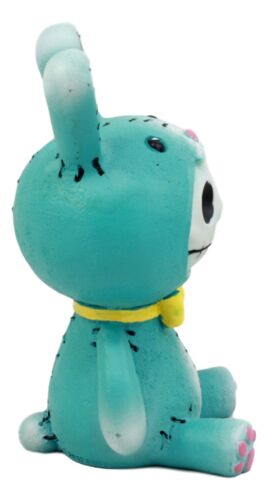 Larger Furrybones Blue Bunny Rabbit Figurine 4"H Bun Bun Hooded Skeleton Monster