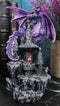 Spyro Purple Twilight Dragon On Castle Top Figurine 5"H Hyperion Dragon Statue