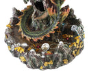 Ebros Large 26"H Green Castle Guardian Treasure Dragon Statue Fantasy Home Decor
