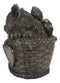Heavenly Angel Cat Sleeping in Wicker Bed Cremation Urn Pet Memorial Statue