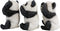 Ebros Wise See Hear Speak No Evil Giant China Pandas Set of 3 Figurines 5.75"H