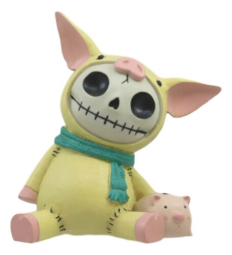 Furrybones Piggy Voodoo Skeleton Small Money Bank Statue 5.5"Tall Furry Bones
