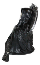 Death On The Shelf Gothic Grim Reaper With Scythe Sitting Shelf Sitter Figurine