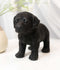 Lifelike Adorable Black Labrador Retriever Puppy Dog Statue 5"H Memorial Pet Pal