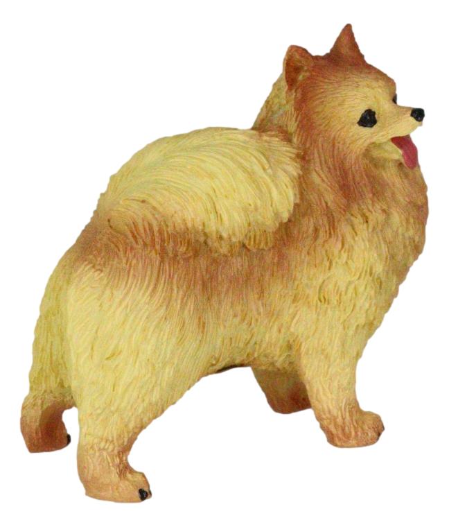 Lifelike Adorable Pet Pal Well Groomed Pomeranian Puppy Dog Miniature Figurine