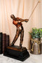 Pro Golfer Swinging Golf Club Bronze Electroplated Statue With Trophy Base 17" H
