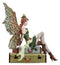 Ebros Steampunk Burlesque Traveler Fairy Sitting On Suitcases Figurine 9" H Victorian Atlas Globe Faerie with Clockwork Wings (Suitcase Atlas)