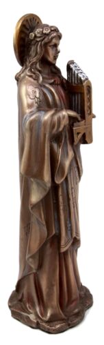 Ebros Gift Catholic Saint Cecilia Figurine 10"H Patroness Of Musicians Roman Martyr Sculpture