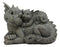 Ebros Piggyback Mother And Baby Dragon Family Faux Stone Resin Statue 10"L