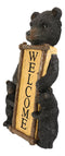 Rustic Forest Mama And Cubs Black Bears Family Welcome Sign Wall Decor Plaque