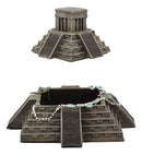 Mesoamerican Aztec Pyramid Of The Sun And Moon Decorative Jewelry Box Figurine