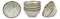 Ebros Made In Japan 3.75" Diameter Light Blue Plum Set of 6 Irregular Bowls