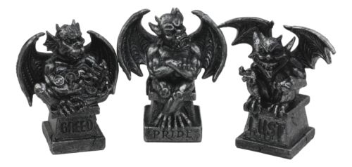 The Allegorical Seven Deadly Sins Gargoyle Figurine Set of 7 Wicked Gargoyles