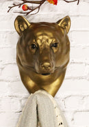 Ebros Rustic Bronzed Grizzly Bear Wall Hook Hanger 7.25" Tall for Light Duty Weight