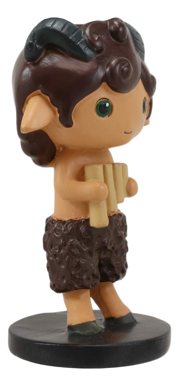 Greekies Greek God Of The Wild Music And Lust Pan Holding Flute Figurine 3.75"H