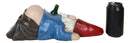 Mr Gnome Passed Out Drunk Bottom's Up Bare Buttocks Holding Booze Figurine