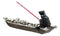 Ebros Charon Grim Reaper Fishing On Boat Of Skulls Incense Burner Statue 11.5"L