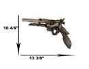 Rustic Western Faux Distressed Wood Six Shooter Revolver Gun Pistol Wall Decor