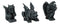 Chained Gothic Stoic Gargoyles Chimera Guardian Figurines Miniature Set 3"Tall